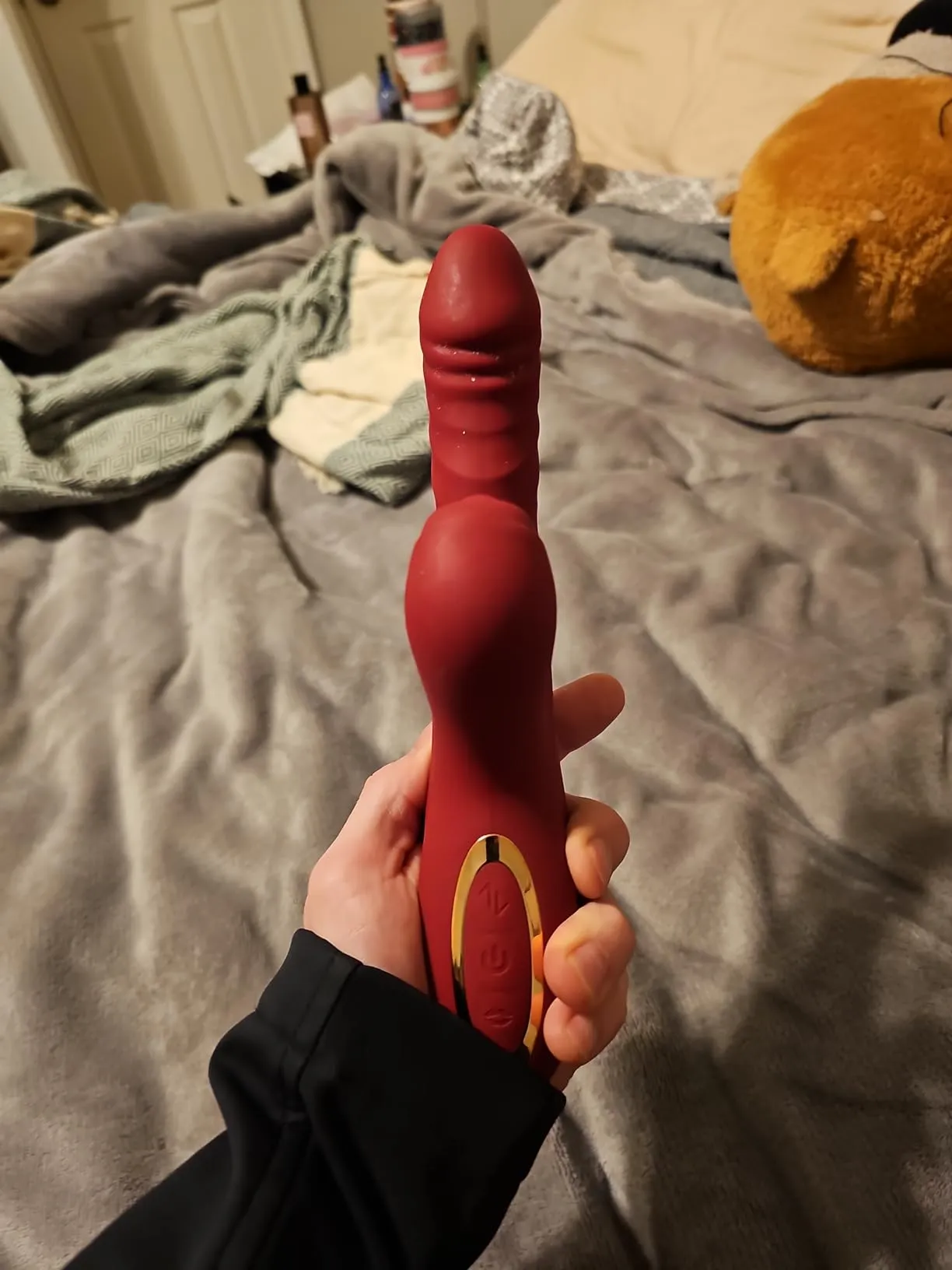 Rabbit Sucking Vibrator with 10 Vibrating 7 Thrust Modes with Licking