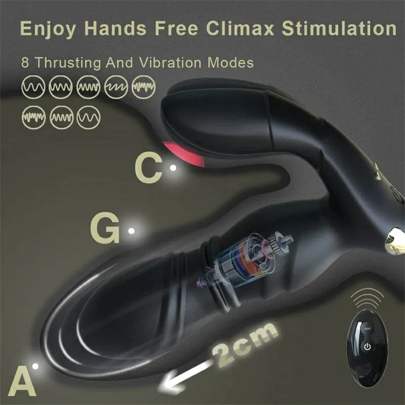 Remote Control Retractable Prostate Massager