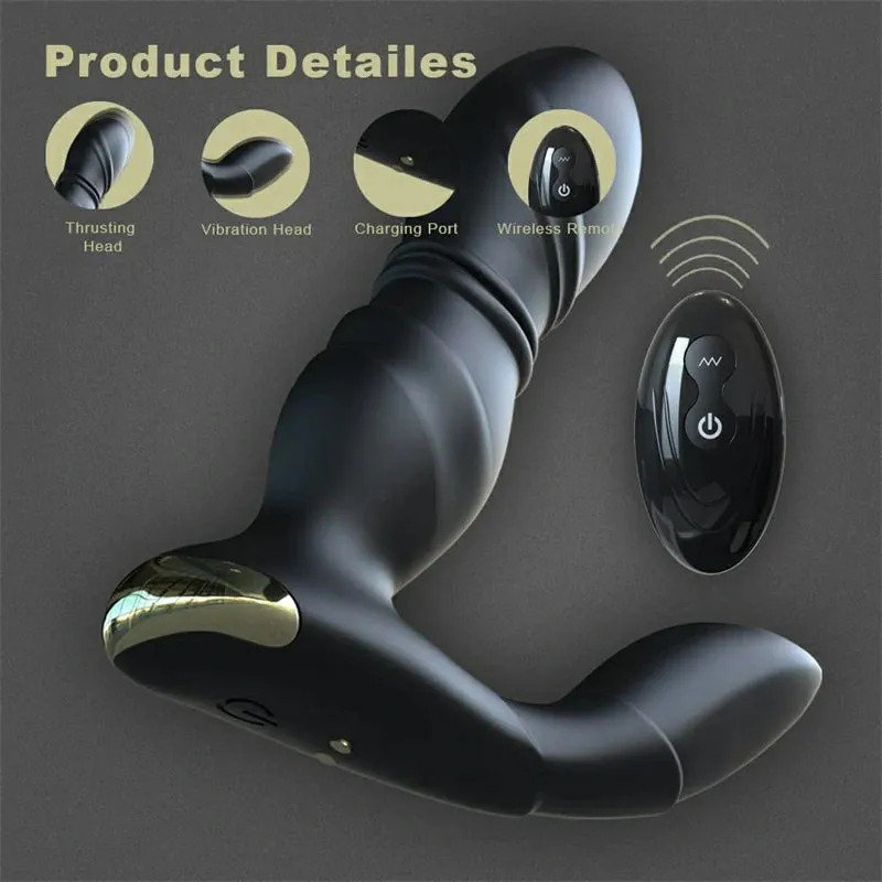 Remote Control Retractable Prostate Massager