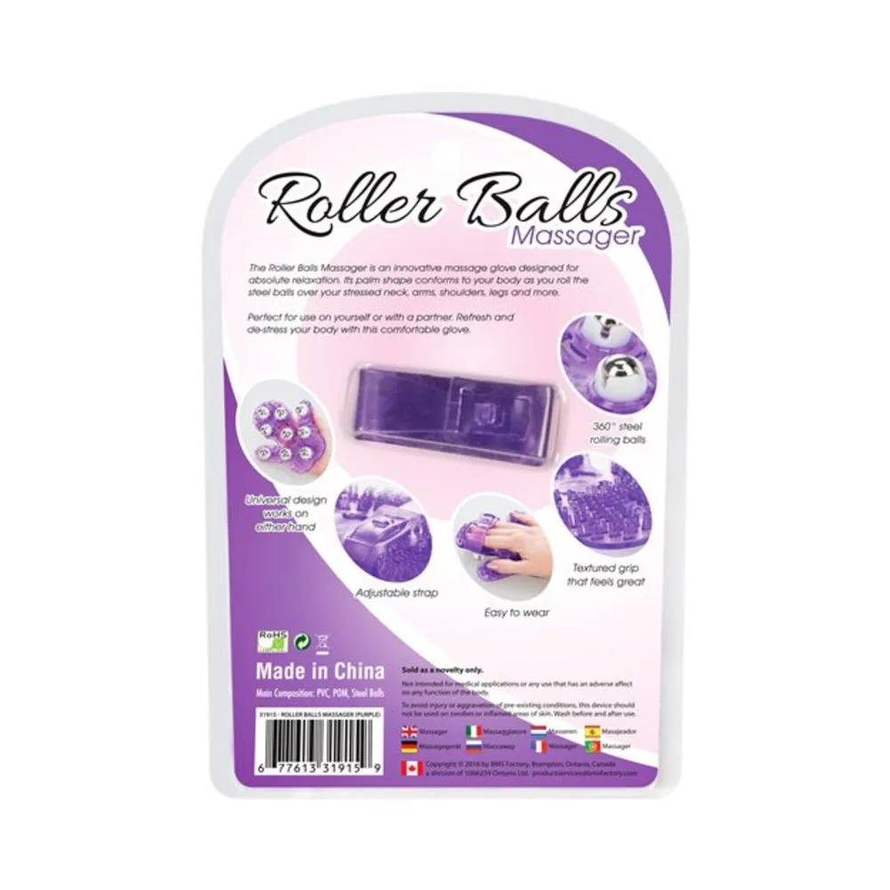 Roller Balls Massager Purple Massage Glove