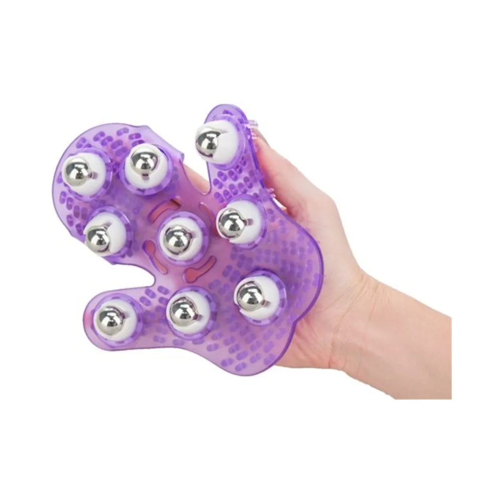 Roller Balls Massager Purple Massage Glove