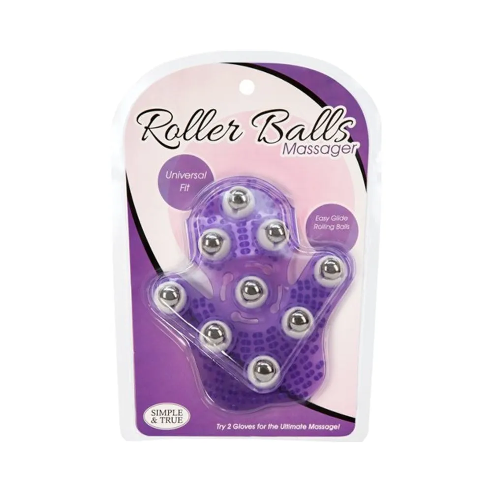 Roller Balls Massager Purple Massage Glove