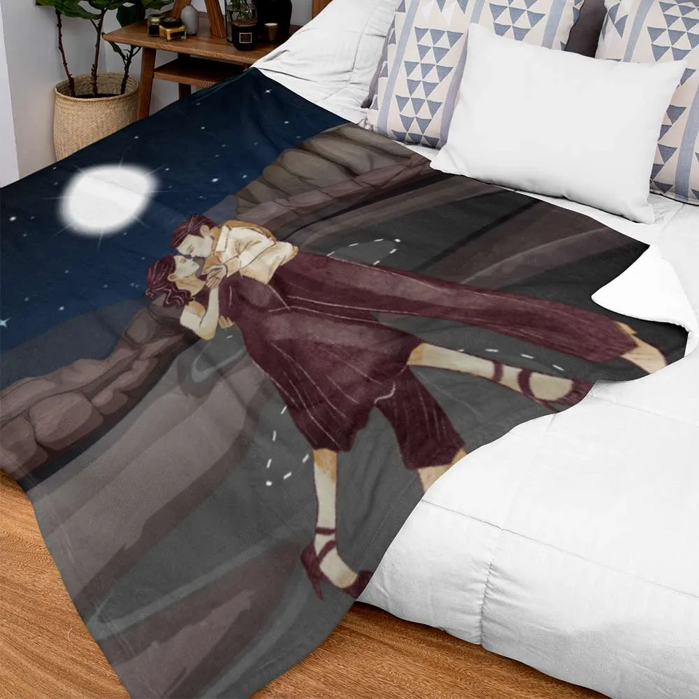 Romantic couple fleece blanket