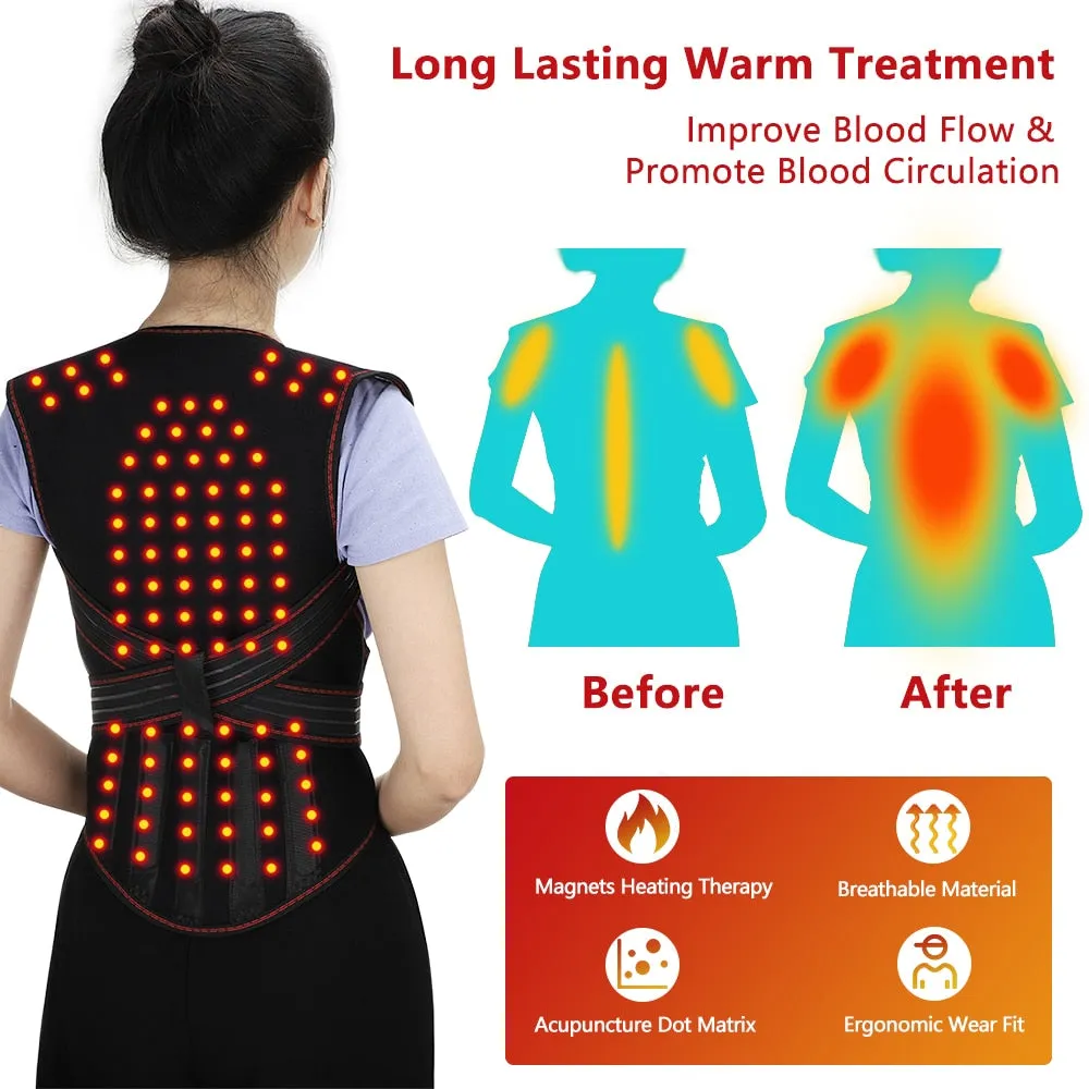 Self-heating Magnetic Support Belt Shoulder/ Back /Neck Massager