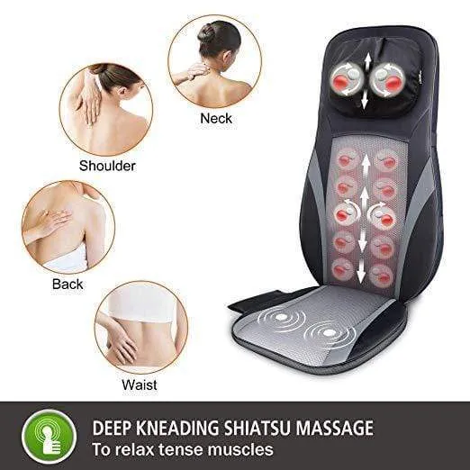 Shiatsu Back Massager with Heat & Deep Kneading Massage Chair Pad - 234