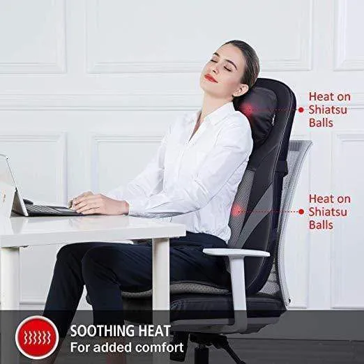 Shiatsu Back Massager with Heat & Deep Kneading Massage Chair Pad - 234