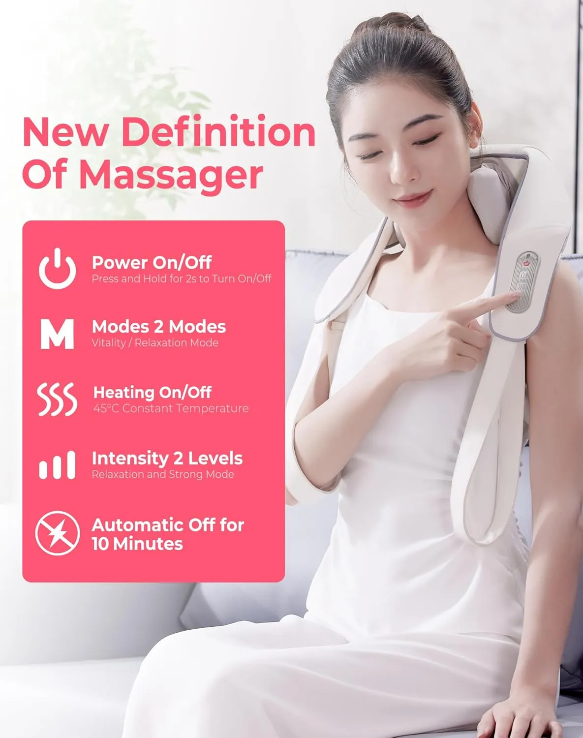 Shoulder and Back Massager   Neck Massager with Heat