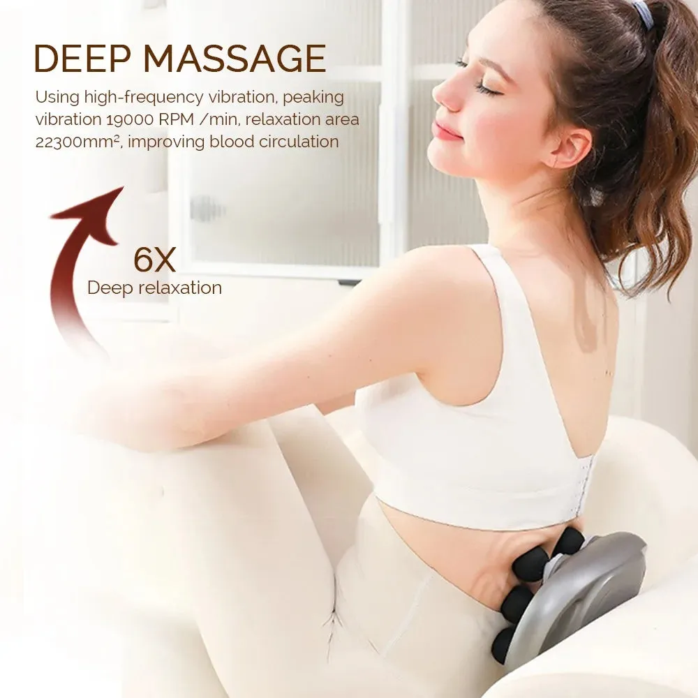 Six-head Fascia Gun High-Frequency Vibration Body Massage