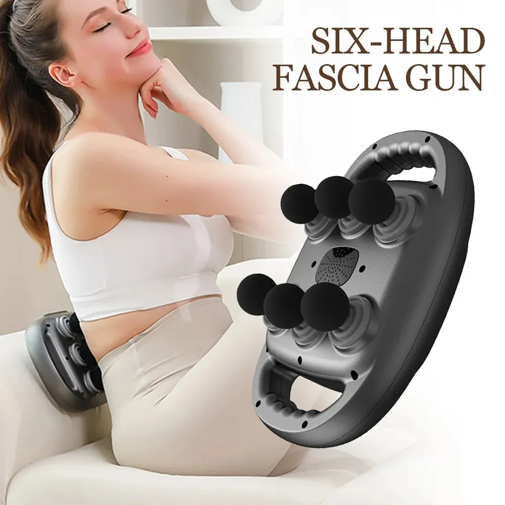 Six-head Fascia Gun High-Frequency Vibration Body Massage