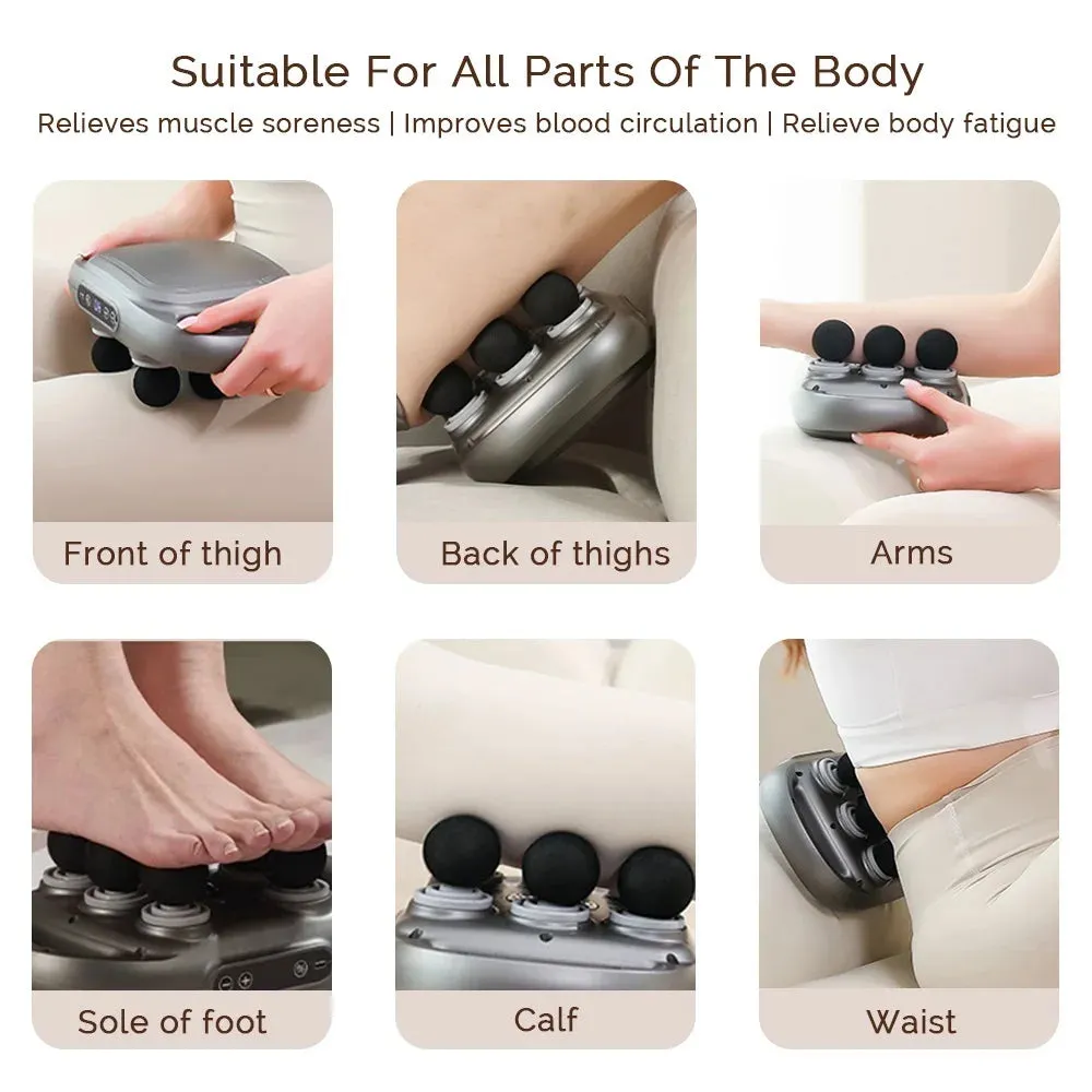 Six-head Fascia Gun High-Frequency Vibration Body Massage