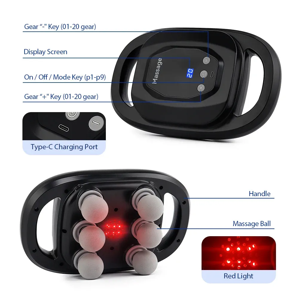 Six-head Fascia Gun High-Frequency Vibration Body Massage