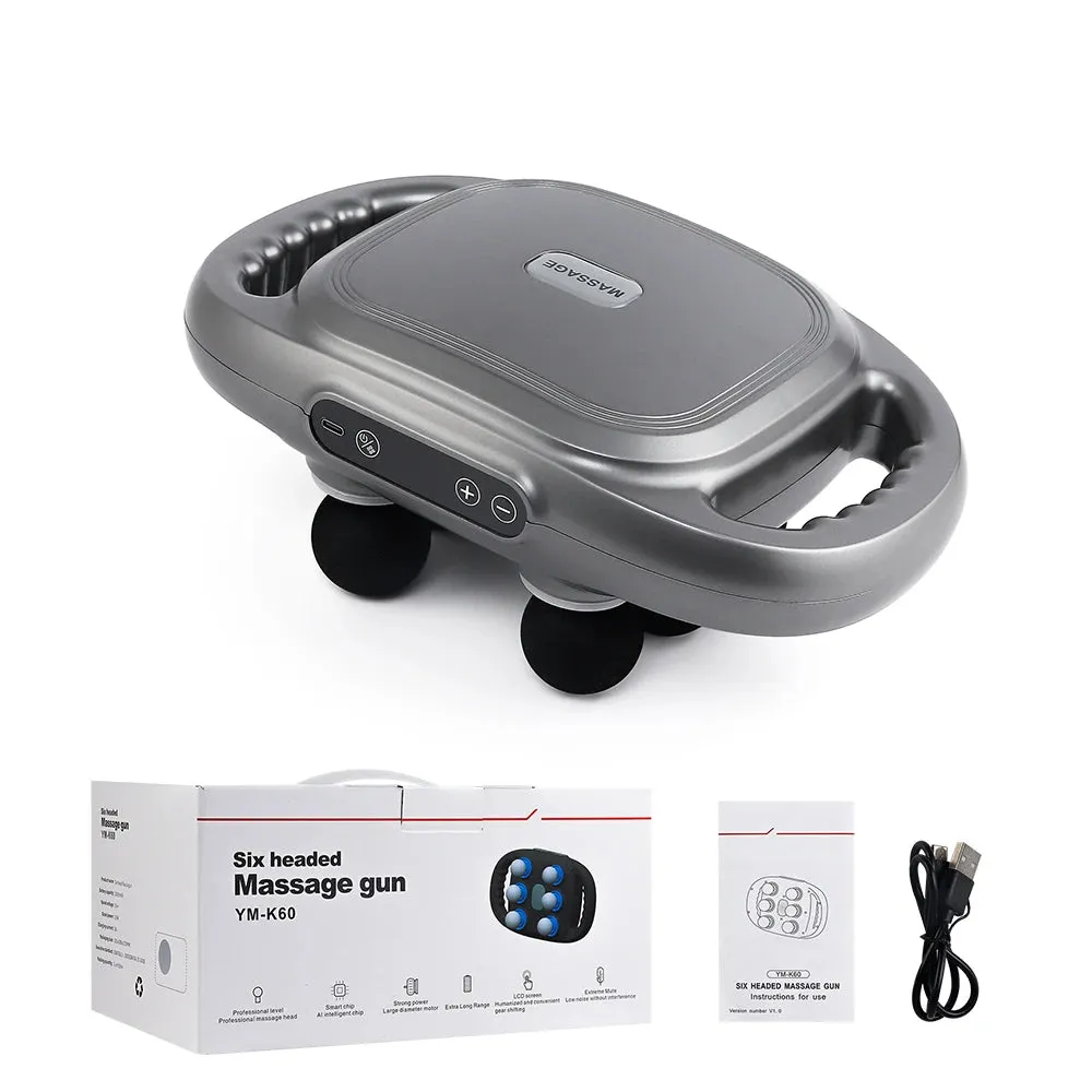 Six-head Fascia Gun High-Frequency Vibration Body Massage