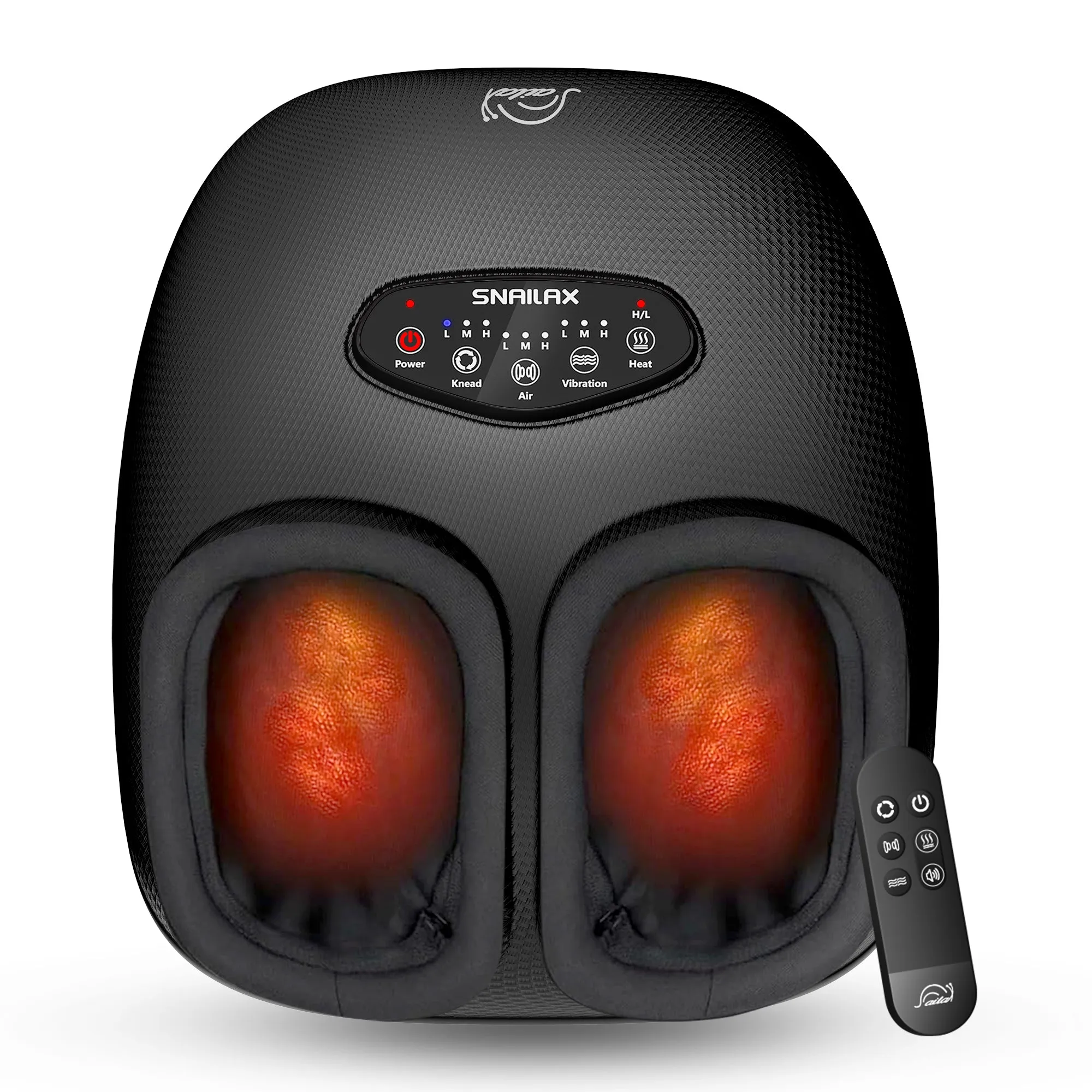 Snailax Electric Shiatsu Foot Massager with Heat Kneading Vibration Compression and Remote Control, Size 13 - SL-52A2RC