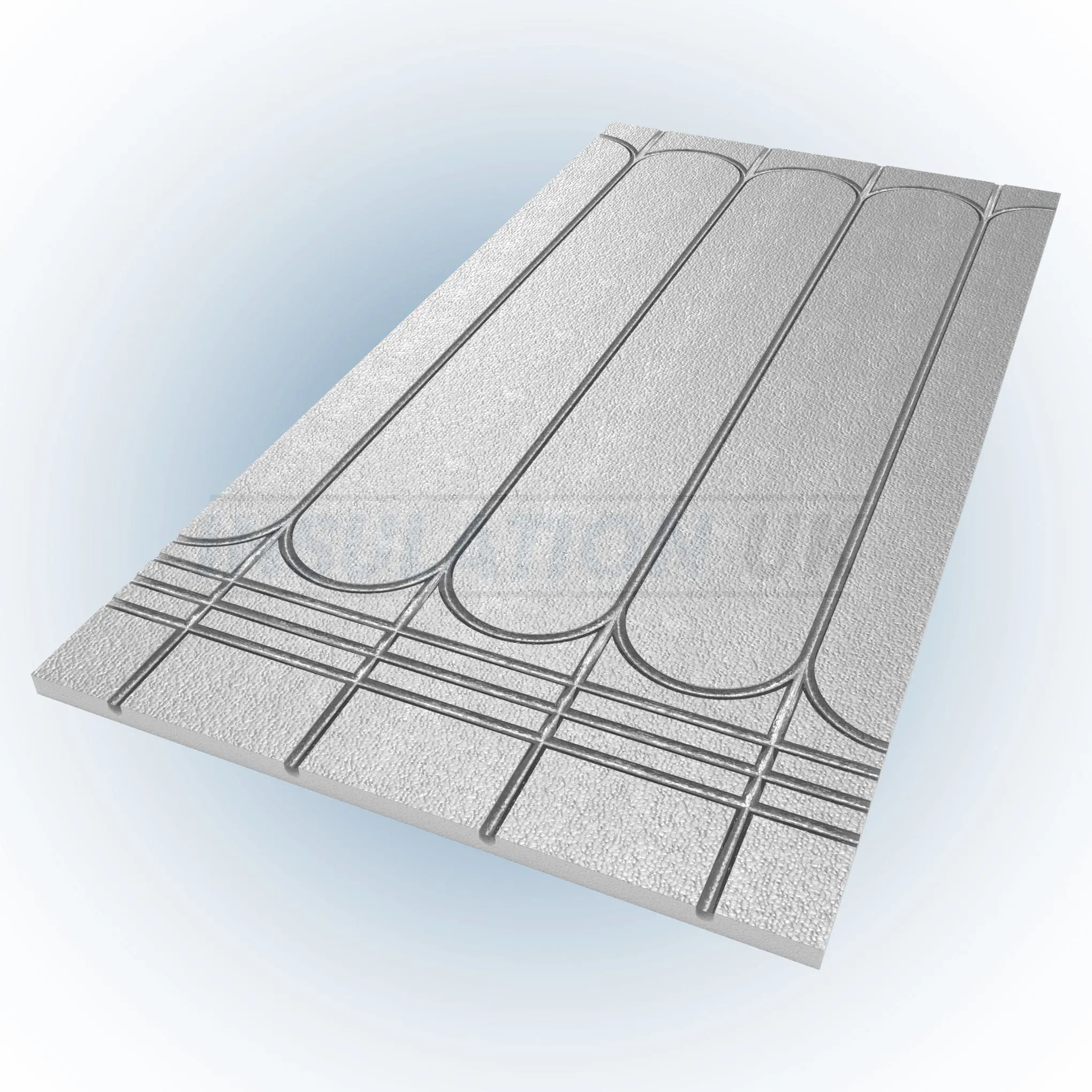 Tekwarm Foiled 400 KPA UFH Board | 1200mm x 600mm x 20mm | 150 centres for 12mm Pipe