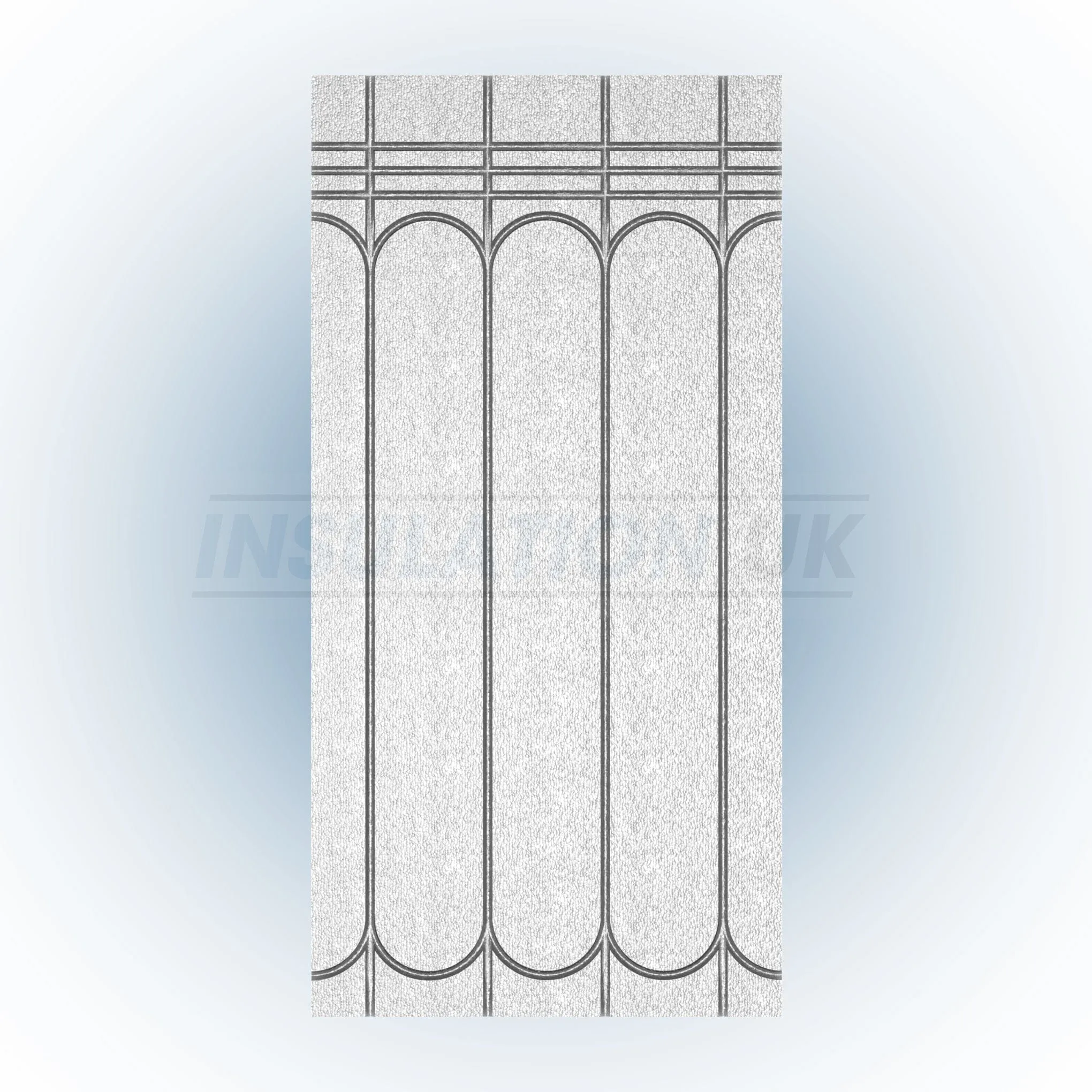 Tekwarm Foiled 400 KPA UFH Board | 1200mm x 600mm x 20mm | 150 centres for 12mm Pipe