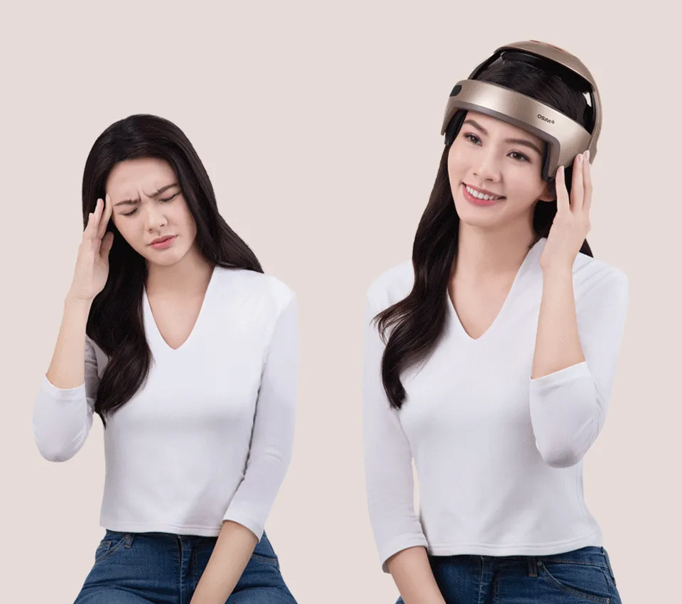 uCrown Smart Head Massager by OSIM Champagne Gold