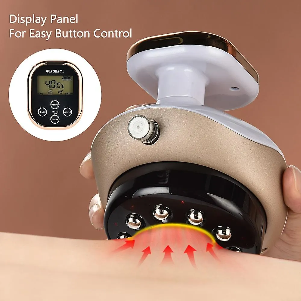 UK Plug Rechargeable Electric Cupping Machine Negative Pressur Infrared Heating Therapy Gua Sha Vacuum Cupping Massage Fa1191