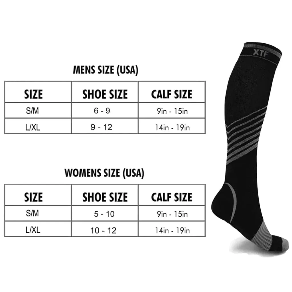 V-Striped Graduated Compression Socks (1-Pair)