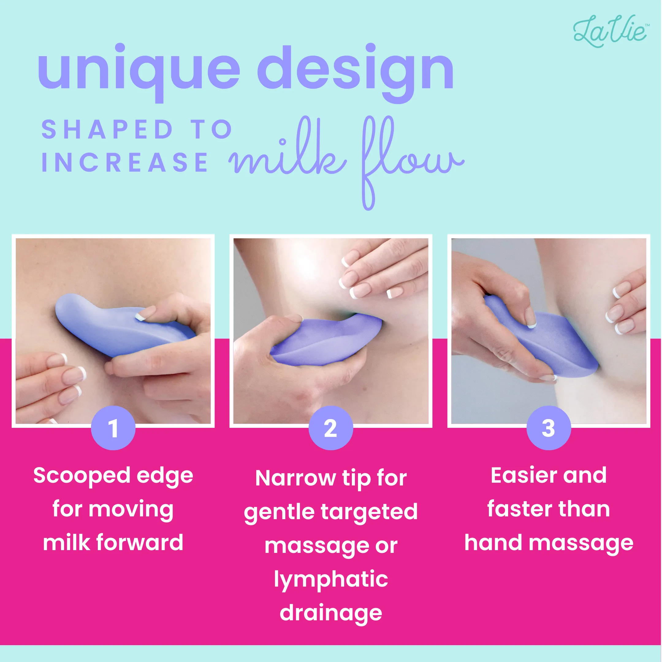 Warming Lactation Massager - Periwinkle